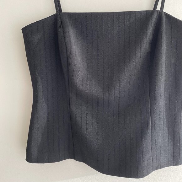 pinstripe 90's bustier top - Picture 3 of 4